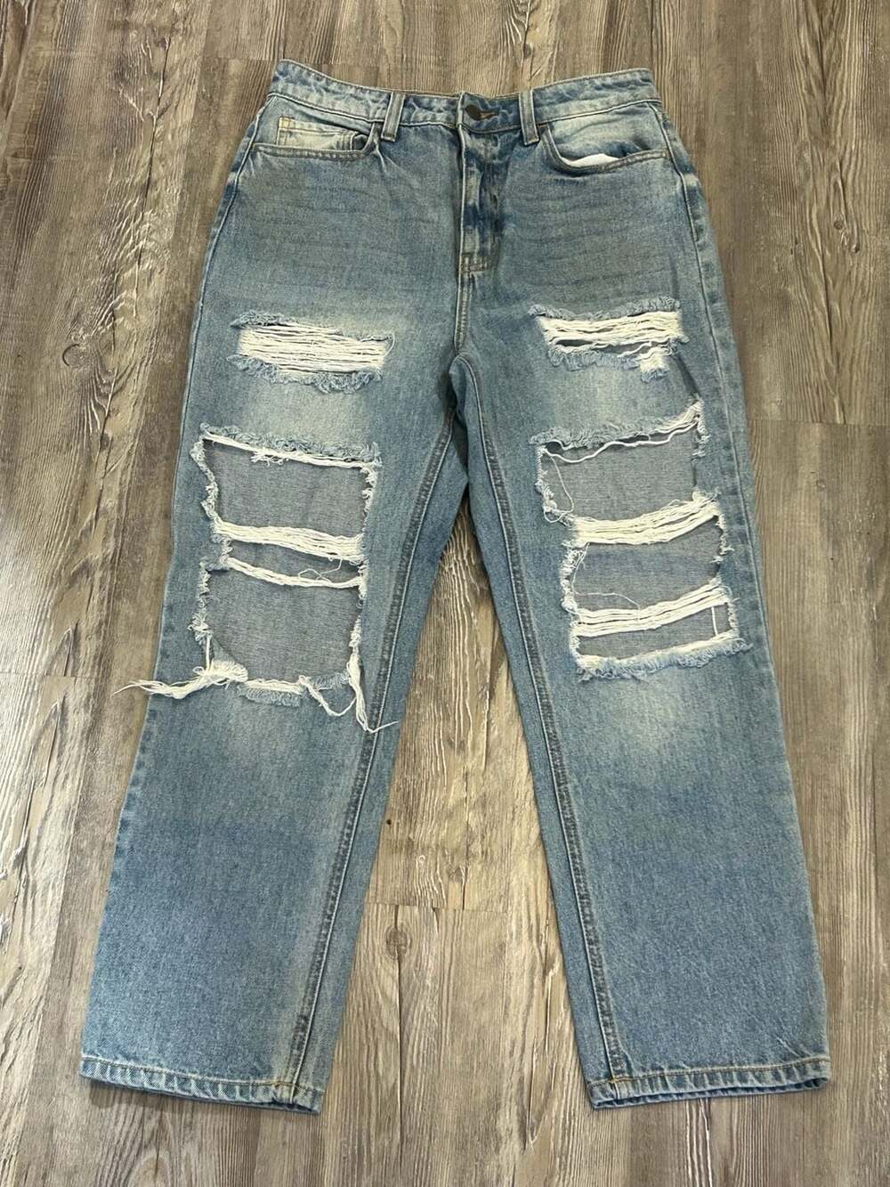 Cello Women's Junior Distressed High Waist Blue Jeans Style WV76990S-LTD Size 9
